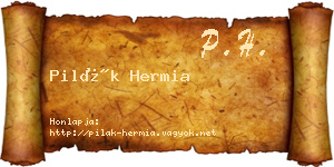 Pilák Hermia névjegykártya